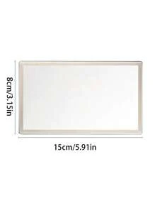 1pc Tấm che nắng ô tô bằng thép không gỉ Vanity Mirror - Trong sáng - Xem 4