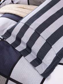 Bộ vỏ chăn họa tiết kẻ sọc không có chất độn - Nhiều màu - Xem 7