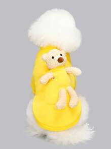 1入組熊裝飾寵物運動衫適用於狗狗和貓適合春天 - 彩色 - 查看 2