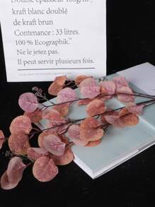 1pc Polyester Artificial Plant, Modern Artificial Plant For Home Decor - Burgundy - View 3