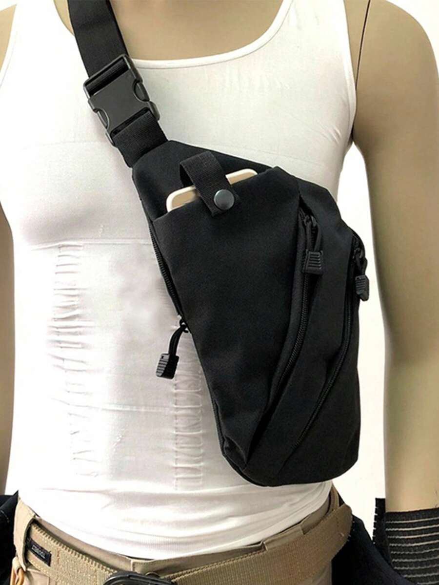 户外男士胸包多功能骑行斜挎包登山挂包单肩包运动包学院风尼龙单肩包户外防盗三角包单肩包牛角形百搭休闲黑包度假旅行侧包腰包旅行必备品节日必备男士包腰包夏季返校运动生活夏日包春假包腰带包腰包