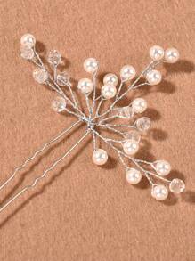 4 chiếc kẹp tóc thời trang đính hạt và ngọc trai giả dành cho nữ, kiểu dáng hoàng gia, lược cài tóc hình vương miện, lược cài tóc lệch bên, đồ dùng học tập, phụ kiện tóc ngọc trai, quà tặng đám cưới, quà tặng phù dâu, phụ kiện đội đầu, phụ kiện tóc cô dâu, quà tặng Ngày của Mẹ - Bạc - Xem 4