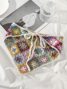 1 件装 女士混色花朵装饰时尚发带 适用于头发装饰 波西米亚风、学校风 - 彩色 - 查看 4