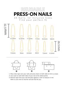 使用24入組超長棺材法式幾何圖案閃光假指甲和1入組指甲銼和1張膠帶立即升級您造型 - 藕粉色 - 查看 4