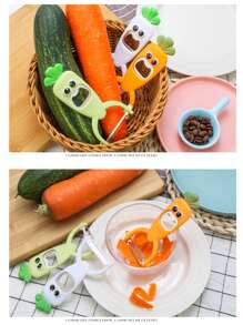 1pc Cartoon Carrot Design Peeler - Yellow - View 4