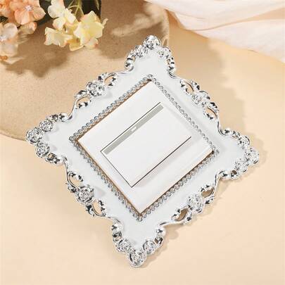 1pc Floral Decor Switch Outlet Wall Sticker, Stickers, Wall Decal, Vinyl Decal For Home Decorations, Spring Decoration Items Refresh Your Home, Festival Decoration Stickers Gifts Birthday Graduation