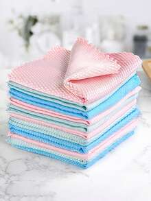5pcs Solid Cleaning Rag - Multicolor - View 8