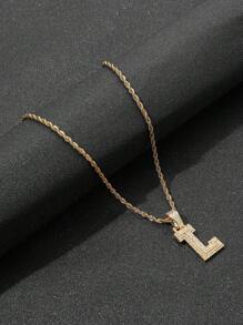 Hombres Collar con diseño de letra
