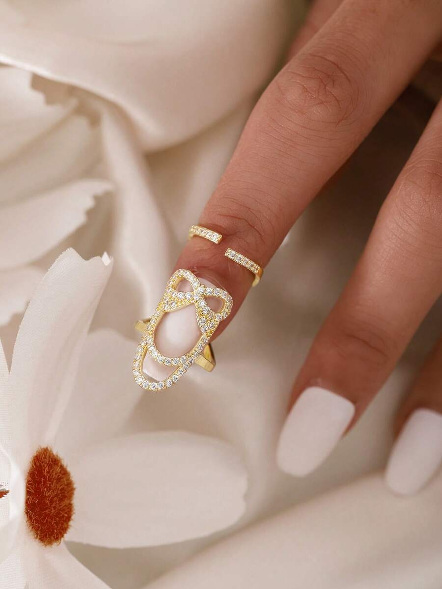 1pc Summer Beach, Wedding, Graduation, Music Festival Nail Ring - Multicolor - View 1