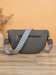 Gói Fanny Pack trung bình Mặt trước có khóa kéo - Màu xám đen - Xem 2