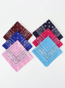 6pcs Kids Paisley Pattern Bandana For Daily Life - Multicolor - View 2