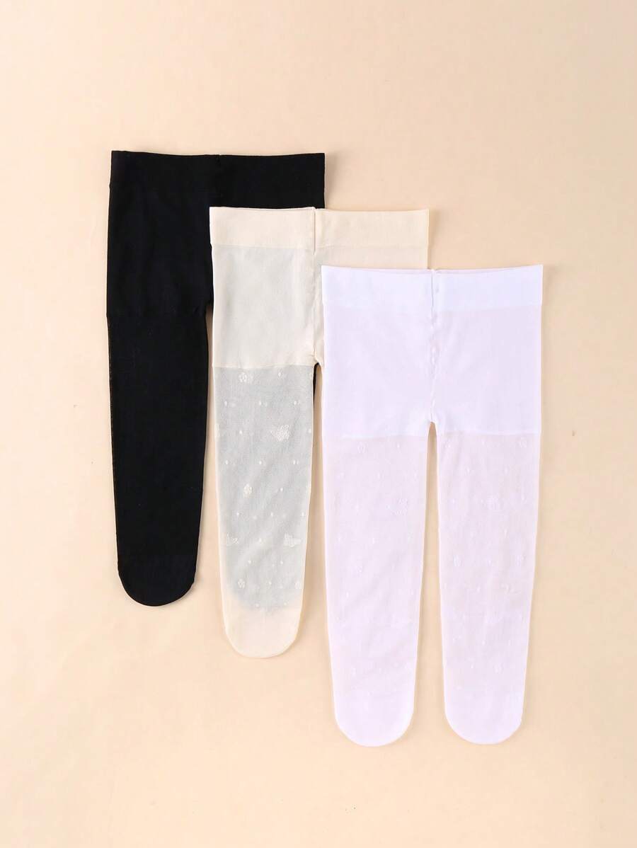 Bebé niñas 3 pares Medias con patrón de mariposa para diariamente - Multicolor - Ver 1