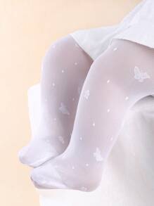 Bebé niñas 3 pares Medias con patrón de mariposa para diariamente - Multicolor - Ver 2