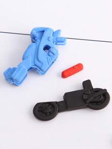 3/6pcs 创意卡通摩托车造型橡皮擦 - 彩色 - 查看 3