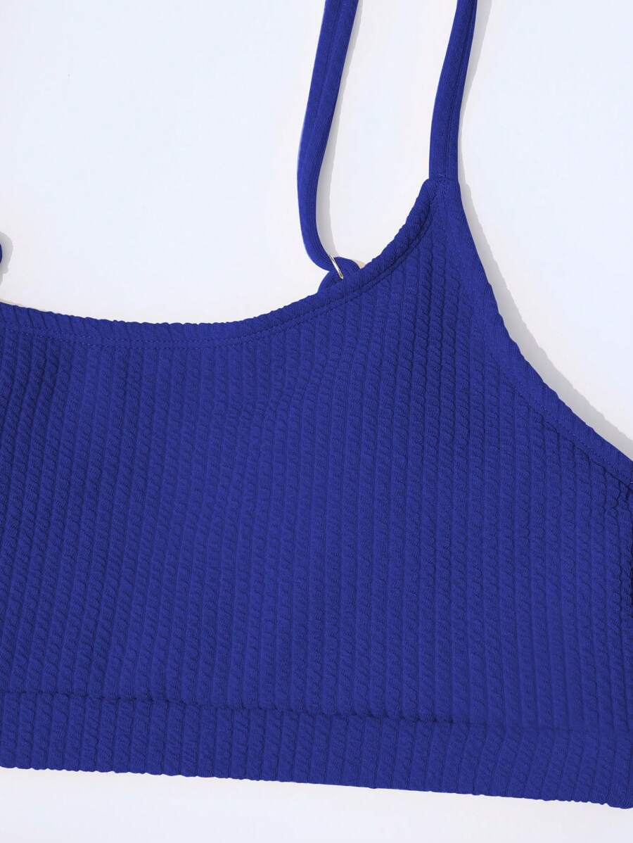 SHEIN Swim Summer Beach Plain High Waisted Bikini Set for Sale