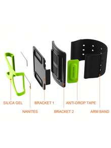 Outdoor Running Arm Bag, Armband Wristband Phone Holder Gear For All 4-6.7 Inch - Green - View 3