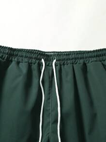 Manfinity Homme Men Striped Shirt & Drawstring Waist Shorts Without Tee - Multicolor - View 3