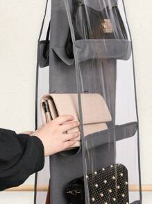 SHEIN Basic living 1pc Hanging Bag Storage Bag - Dark Grey - View 5