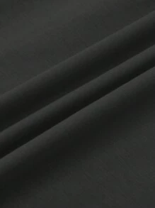 SHEIN Girls Solid Smock Dress - Black - View 4