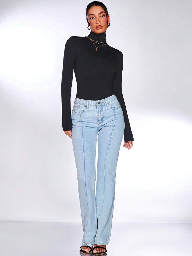 Mock Neck Long Sleeve Bodysuit