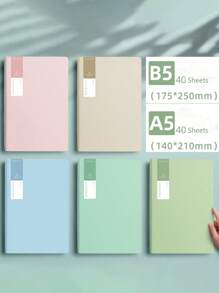 1pc Random Color Notebook, Vintage Portable Journal Notebook For School Student, Office - Multicolor - View 3