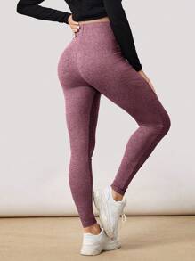 SHEIN 孕婦腰上打結雜色針織緊身打底褲