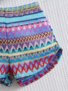 SHEIN Young Girl Chevron Print Cami Top & Shorts