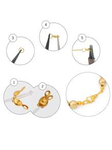 1 bộ Khóa tôm hùm & Nắp cuối khóa tôm hùm & Khóa nhả bên & Bộ vòng nhảy 100 cái/bộ Khóa tôm hùm 12 MM & 100 cái/bộ 4 X Nắp cuối 7 MM & 200 cái/bộ Khóa nhả bên & 500 cái/bộ Vòng nhảy 6 MM, cho Đồ trang sức và đồ thủ công tự làm - Nhiều màu - Xem 2