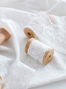 1 cái vải ren thêu hoa tự làm - trắng - Xem 6