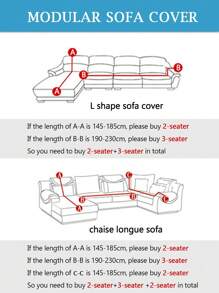 1入組素色彈力沙發套，現代滌綸沙發套套裝，適合家用 - 米色 - 查看 4