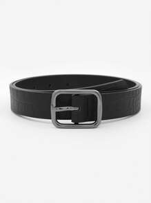 1pc Men's Fashionable Belt For Popular Clothing Accessories & Festival - Black - View 2