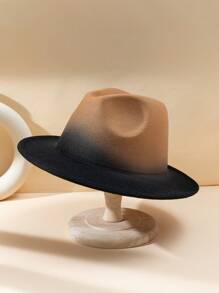 Street 1 Mũ len nam màu gradient cổ điển Jazz phong cách phương Tây có lớp lót ấm áp, hoàn hảo cho các lễ hội, họp mặt & tiệc tùng Mũ cao bồi - Nhiều màu - Xem 2