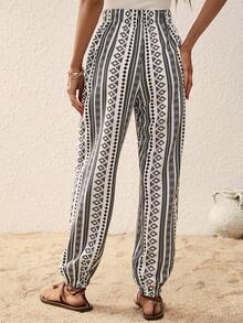 EMERY ROSE Quần nữ Thắt nút Túi Hình học Giải trí - Nhiều màu - Xem 2