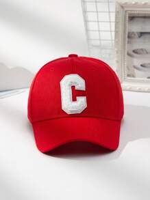 1pc Unisex Adjustable Alphabet C Baseball Cap For Outdoor Sports And Leisure Street