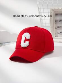 1pc Unisex Adjustable Alphabet C Baseball Cap For Outdoor Sports And Leisure Street
