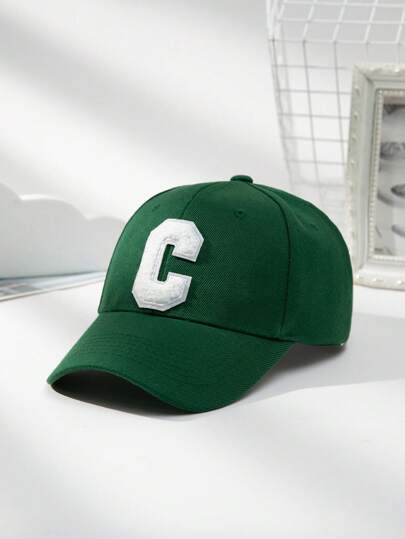 قبعة بيسبول C Letter قابلة للتعديل للجنسين ومناسبة للأنشطة الرياضية في الهواء الطلق والترفيه في الشارع