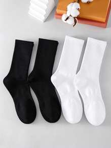 4 perechi de șosete casual solide pentru femei