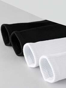 4 perechi de șosete casual solide pentru femei