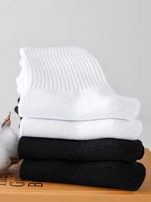 4 perechi de șosete casual solide pentru femei