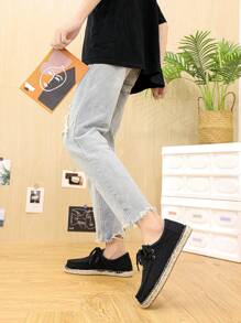 TOLLN 1 Pair Men's Breathable Non-Slip Rubber Sole Casual Fishing Shoes With Laces - Black - View 7