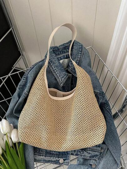 Medium Straw Bag Vacation Style