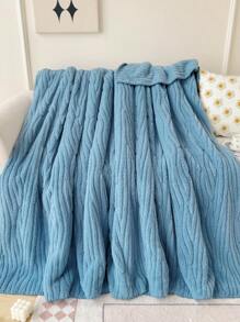 條紋毛毯 - 藍色 - 查看 1