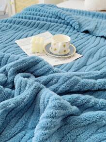 條紋毛毯 - 藍色 - 查看 2