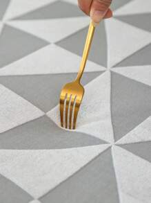 1pc Geometric Pattern Stretchy Sofa Seat Cushion Slipcover, Light Grey Polyester Sofa Seat Dust Cover, For Summer - Light Grey - View 7