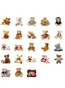46 piezas Pegatina teddy con patrón de oso clasificado dulce multipropósito para DIY cuenta de mano - Multicolor - Ver 3