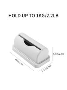 1pc Punch Free Light Grey Trash Bag Storage Box, ABS Garbage Bag Storage Box For Household - Light Grey - View 2