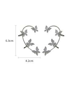 1pc Rhinestone Butterfly Decor Ear Wrap - View 3