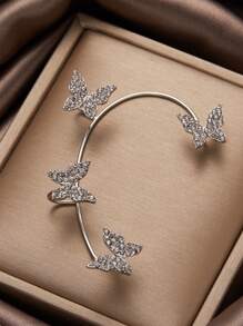 1pc Rhinestone Butterfly Decor Ear Wrap - View 4