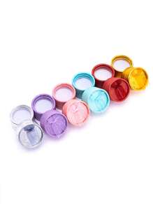 6pcs/set Simple Style Multicolor Bow Design Round Ring Box For Daily Wear & Gift - Multicolor - View 1