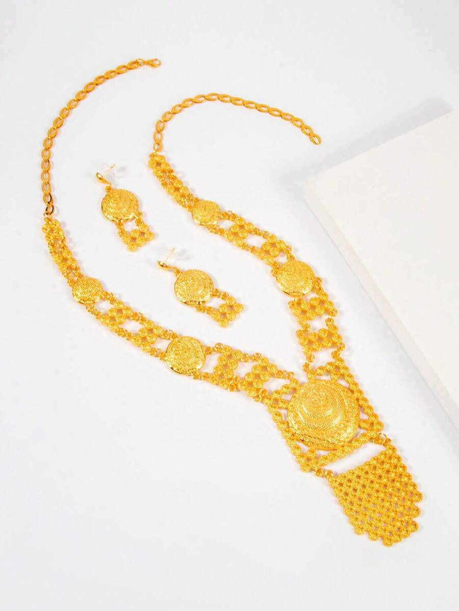 Bộ trang sức trang trí hoa 3 cái/bộ - Vàng - Xem 1